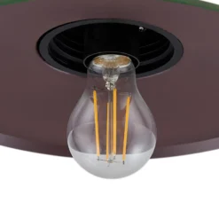 Aplique de exterior Lindby Bilma, verde, cristal, 29 cm de altura