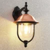 Aplique de exterior Lindby Clint, cobre, luz hacia abajo, IP44