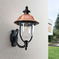 Aplique de exterior Lindby Clint, cobre, montaje en superficie, resistente al