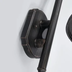 Aplique de exterior Lindby Daphne, negro antiguo, metal, E27