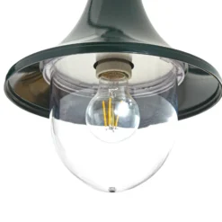 Aplique de exterior Lindby Daphne, verde, metal, E27, IP44