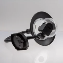 Aplique de exterior Lindby Daphne, negra, con sensor, de metal, E27