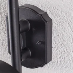 Aplique de exterior Lindby Daphne, negra, con sensor, de metal, E27