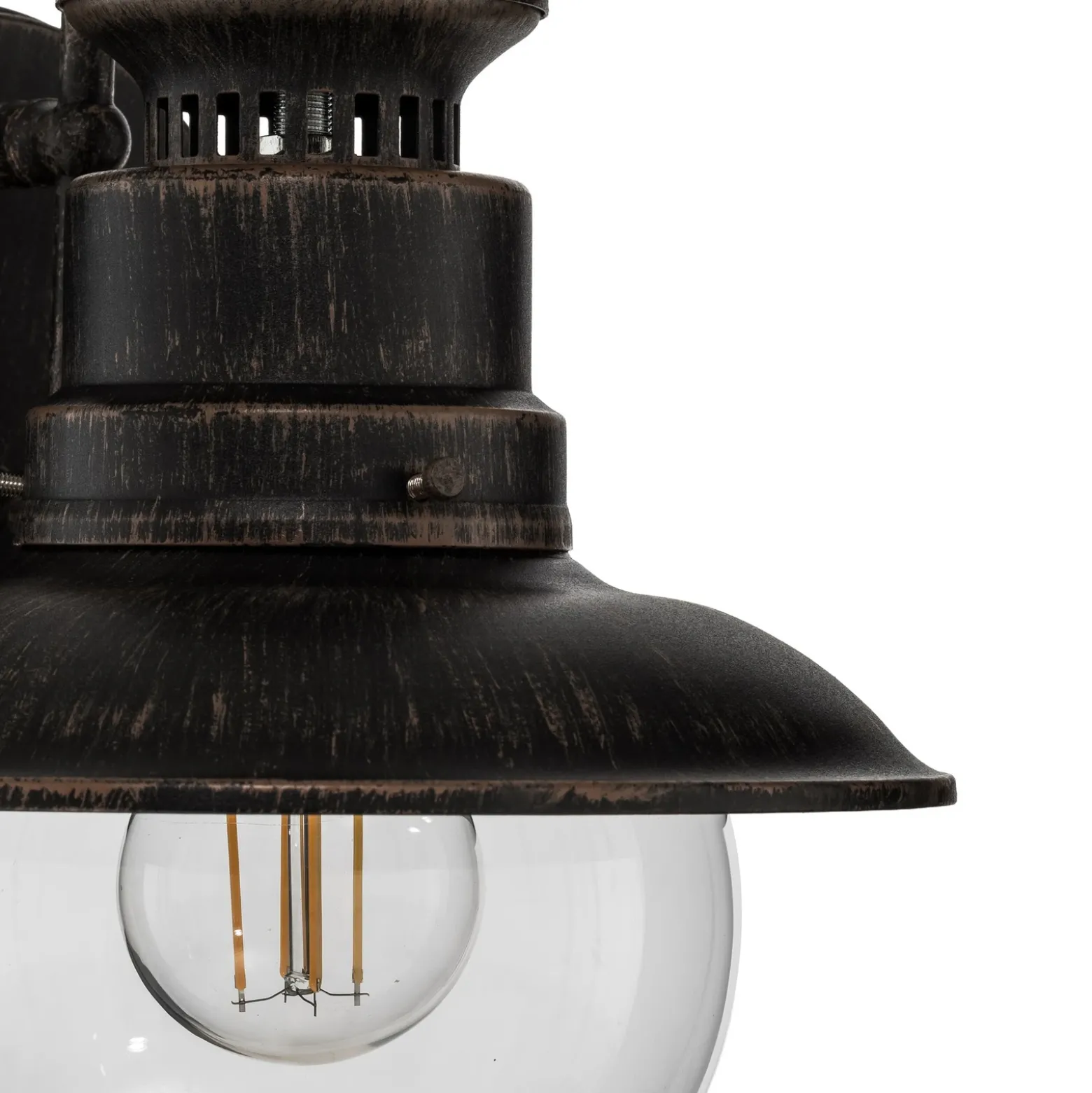 Aplique de exterior Lindby Eddie, color óxido, metal, IP44, E27