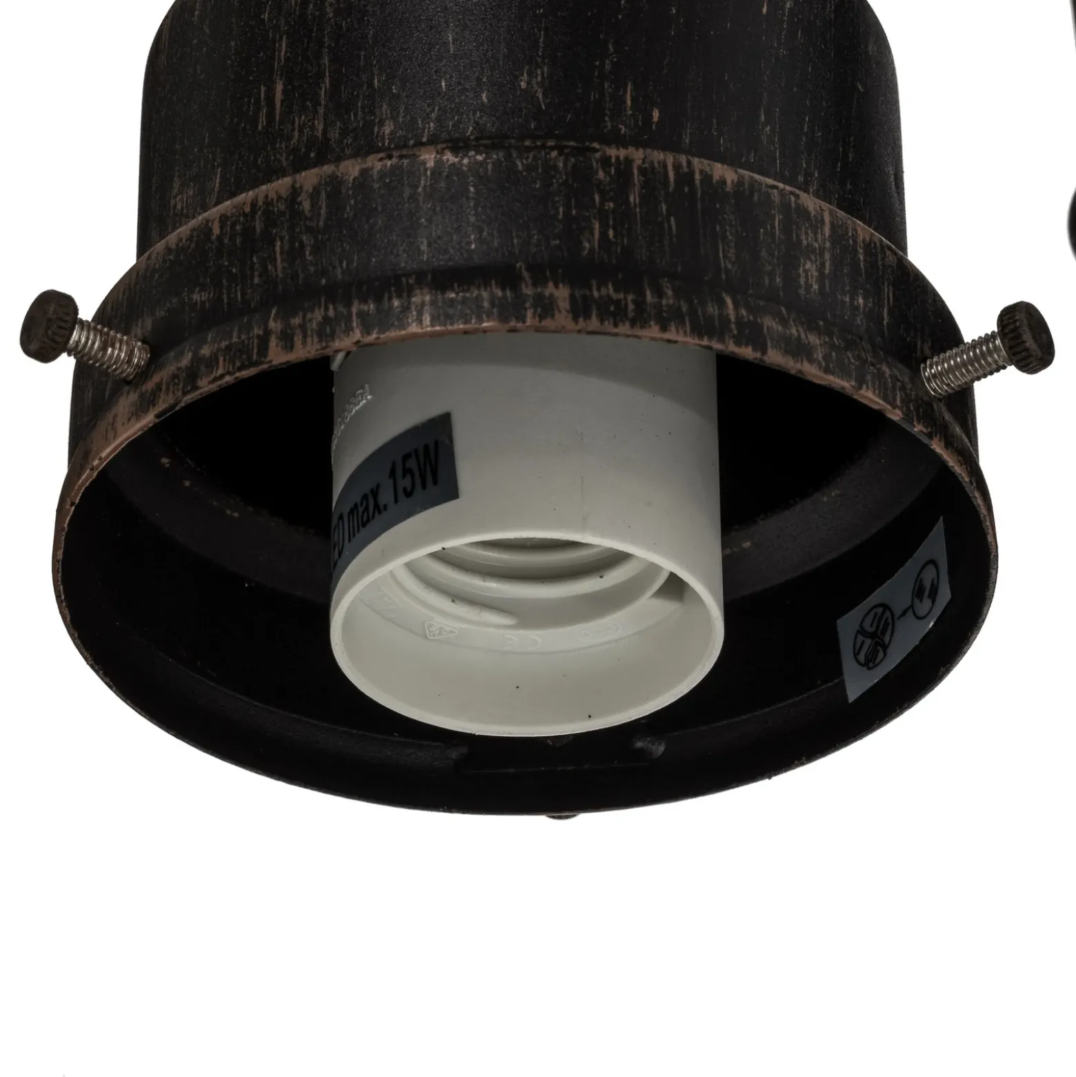 Aplique de exterior Lindby Eddie, color óxido, metal, IP44, E27