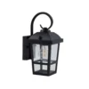 Aplique de exterior Lindby Eloane, negra, acero inoxidable, 29 cm