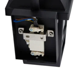 Aplique de exterior Lindby Eloane, negra, acero inoxidable, 29 cm
