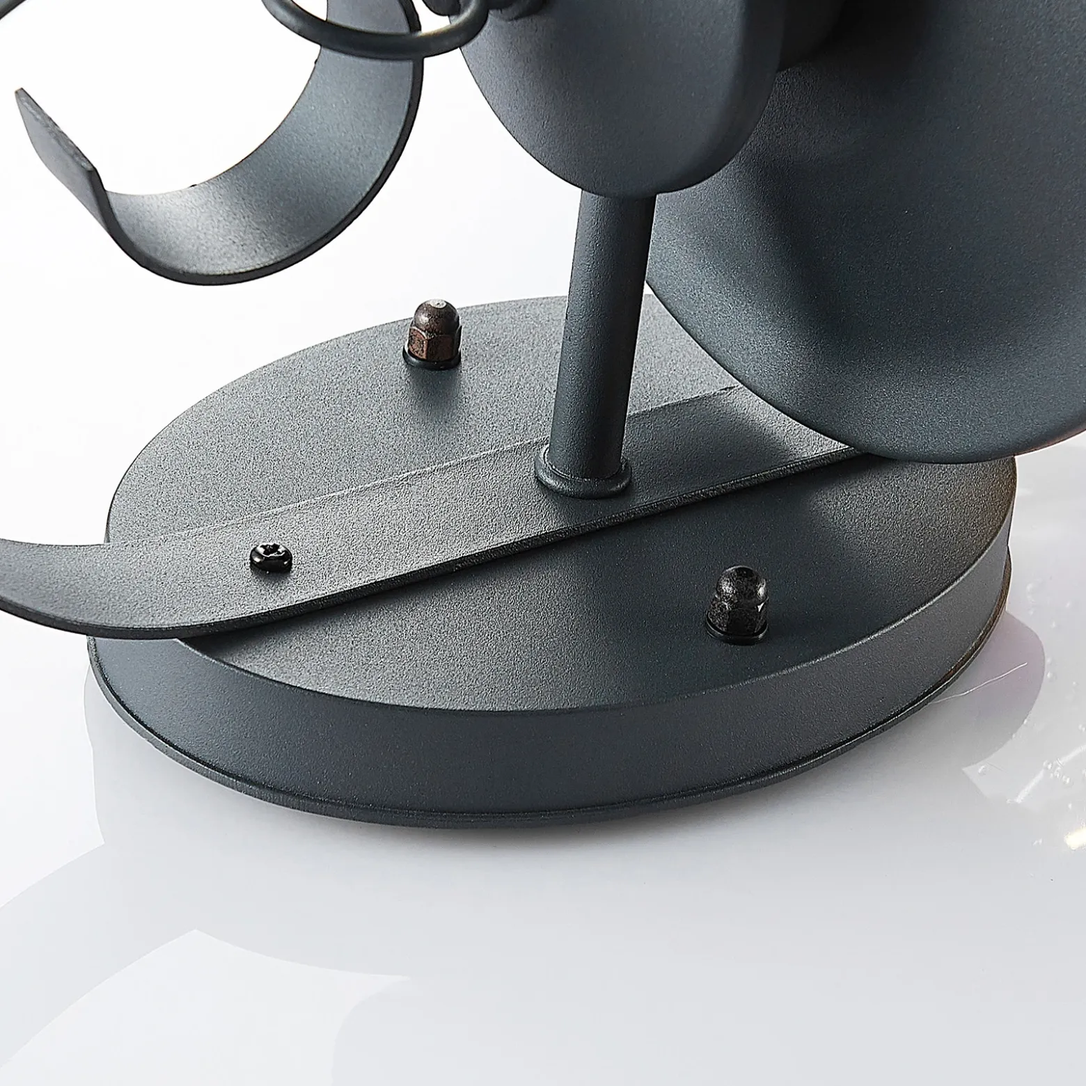 Aplique de exterior Lindby Farley, 40 cm, gris oscuro, IP44, E27