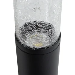 Aplique de exterior Lindby Gavros, 45 cm, negro, aluminio