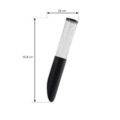 Aplique de exterior Lindby Gavros, 45 cm, negro, aluminio