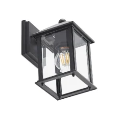 Aplique de exterior Lindby Giavanna, 23,3 cm, antracita, cristal