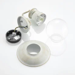 Aplique de exterior Lindby Gwendolyn, blanco antiguo, metal, 26 cm
