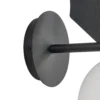 Aplique de exterior Lindby Katti, metal, negro, IP44, gato