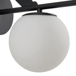 Aplique de exterior Lindby Katti, metal, negro, IP44, gato