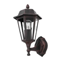Aplique de exterior Lindby Lamina, portalámpara superior, farol, E27