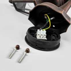 Aplique de exterior Lindby Lamina, portalámpara inferior, farol, E27