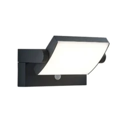 Aplique de exterior Lindby LED Sherin, set de 2, orientable, sensor