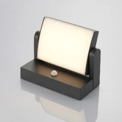 Aplique de exterior Lindby LED Sherin, set de 2, orientable, sensor