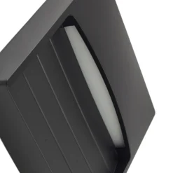 Aplique de exterior Lindby LED Elissa, negro, plástico, CCT