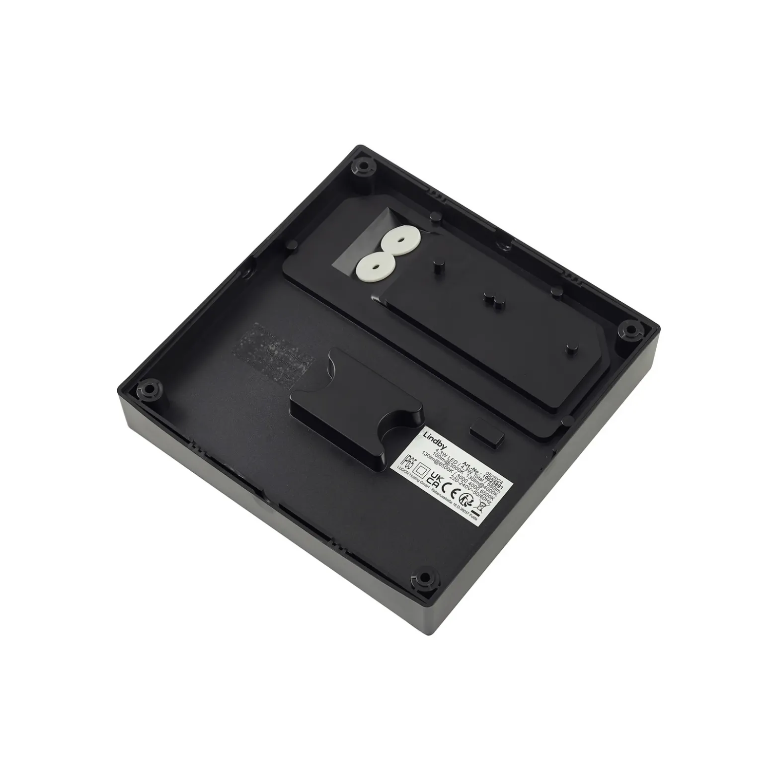 Aplique de exterior Lindby LED Elissa, negro, plástico, CCT