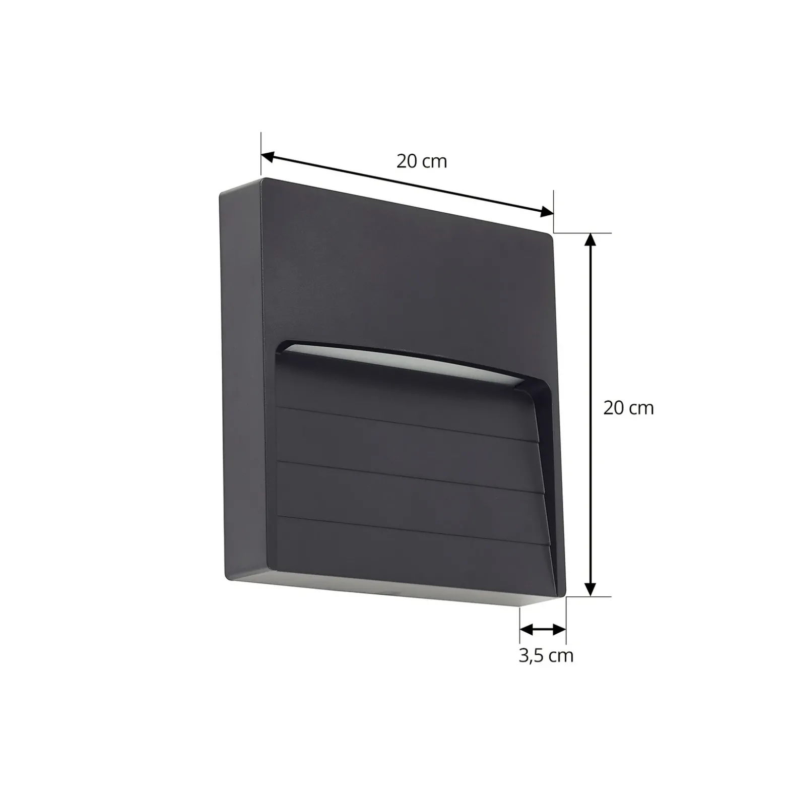 Aplique de exterior Lindby LED Elissa, negro, plástico, CCT