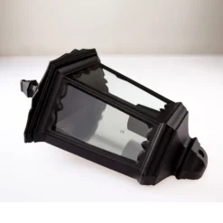Aplique de exterior Lindby Lieva, altura 44 cm, negro, cristal