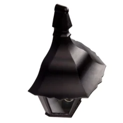 Aplique de exterior Lindby Lieva, altura 44 cm, negro, cristal