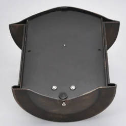 Aplique de exterior Lindby Maelis, marrón óxido, metal, 27 cm, E27
