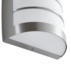 Aplique de exterior Lindby Noyan, 22 cm, acero inoxidable, IP44, E27