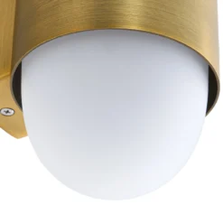 Aplique de exterior Lindby Pilva, latón, metal, IP44, E27
