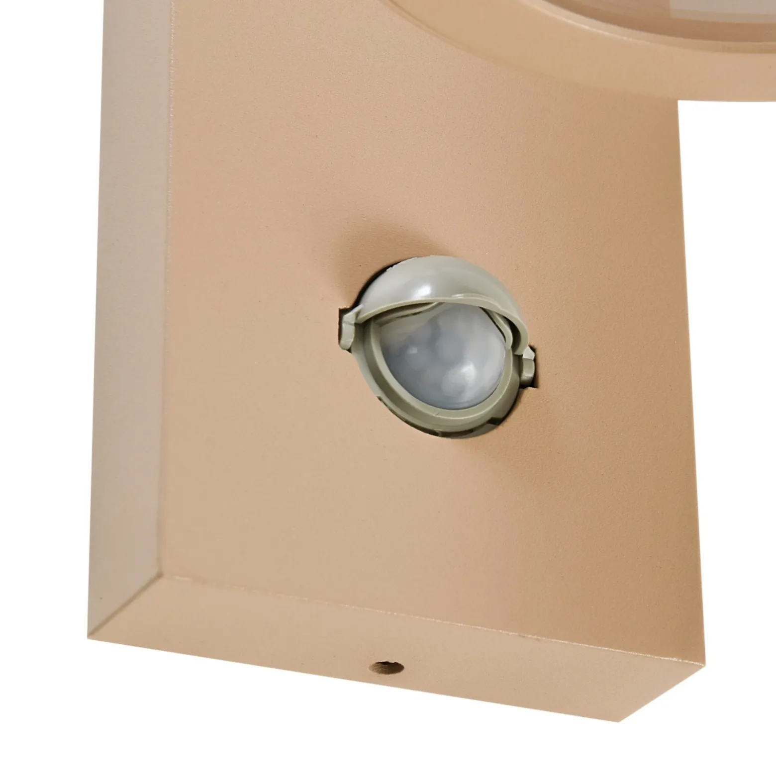 Aplique de exterior Lindby Yrene, 20 cm, beige, con sensor, Riffle