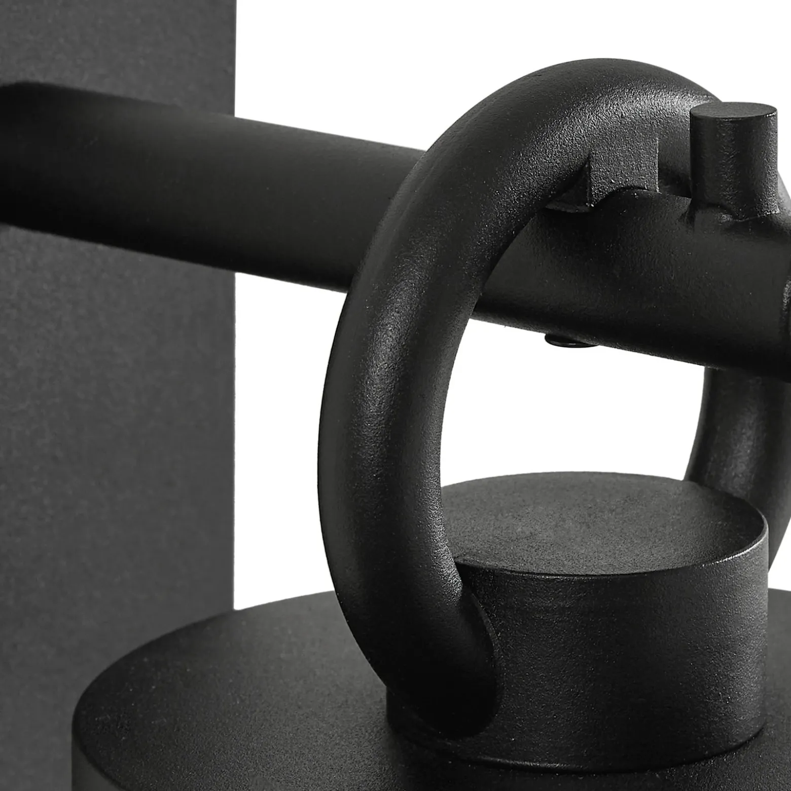 Aplique de exterior Lindby Yrene, 20 cm, negra, con sensor, Riffle