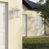 Aplique de exterior Lindby Zayn, blanco, cristal, altura 33 cm, IP23