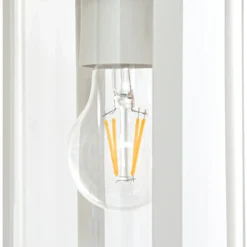 Aplique de exterior Lindby Zayn, blanco, cristal, altura 33 cm, IP23