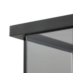 Aplique de exterior Lucande Annalea, gris humo, IP54, con sensor