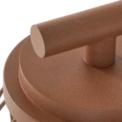 Aplique de exterior Lucande Chandan, óxido, sensor, IP44, E27