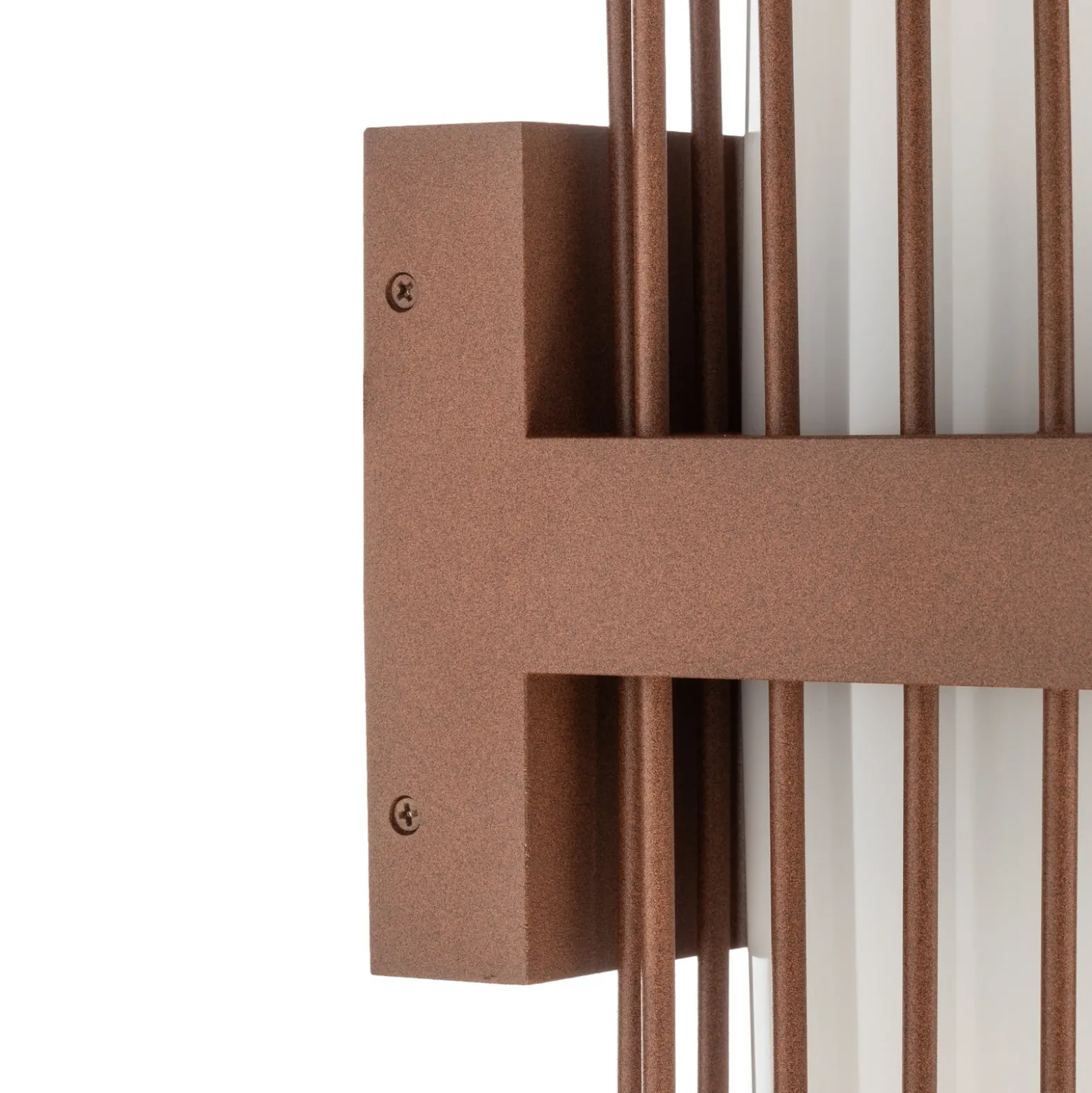 Aplique de exterior Lucande Chandan, óxido, 2 luces, IP54, E27