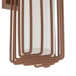 Aplique de exterior Lucande Chandan, óxido, 2 luces, IP54, E27