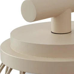 Aplique de exterior Lucande Chandan, 30 cm, beige, sensor, IP44