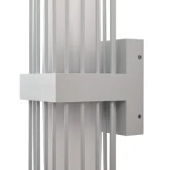 Aplique de exterior Lucande Chandan, 42 cm, blanco, metal, IP54