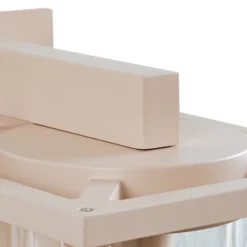 Aplique de exterior Lucande Ferda, portalámpara inferior, beige, IP44