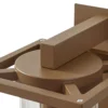Aplique de exterior Lucande Ferda, portalámpara inferior, marrón, IP44