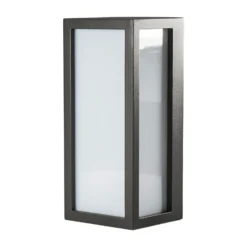 Aplique de exterior Lucande Tame, antracita, metal, 25 cm