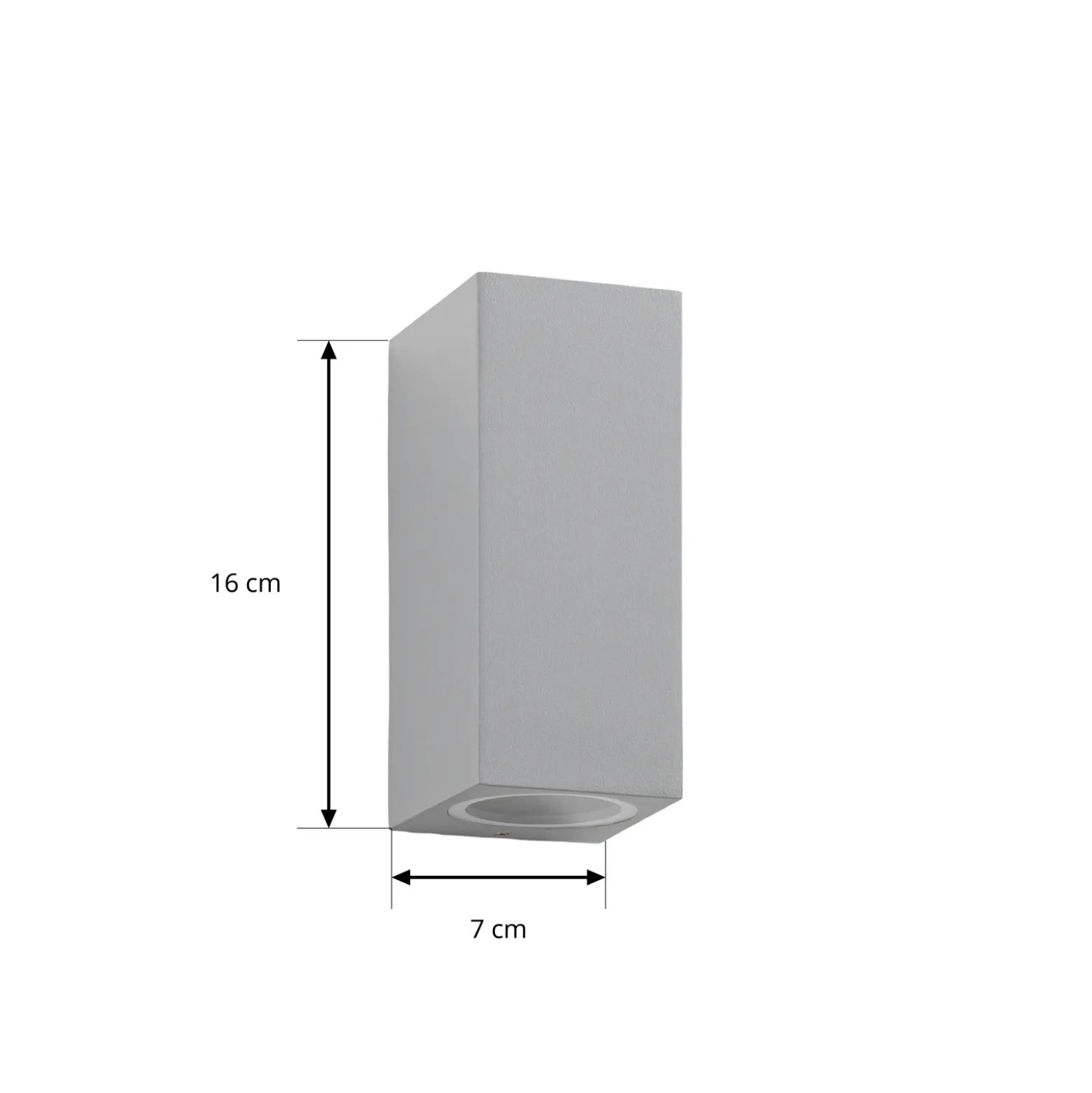 Aplique de exterior Lucande Xava, luz hacia arriba/abajo, gris, 2 luces, GU10