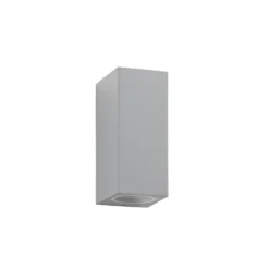 Aplique de exterior Lucande Xava, luz hacia arriba/abajo, gris, 2 luces, GU10
