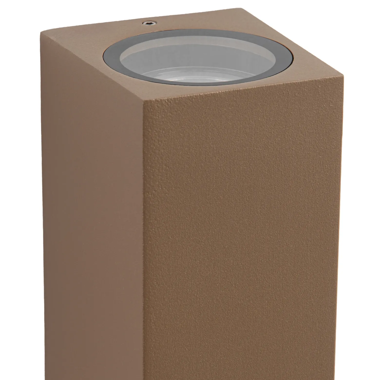 Aplique de exterior Lucande Xava, luz hacia arriba/abajo, marrón, 2 luces, GU10