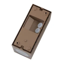 Aplique de exterior Lucande Xava, luz hacia arriba/abajo, marrón, 2 luces, GU10