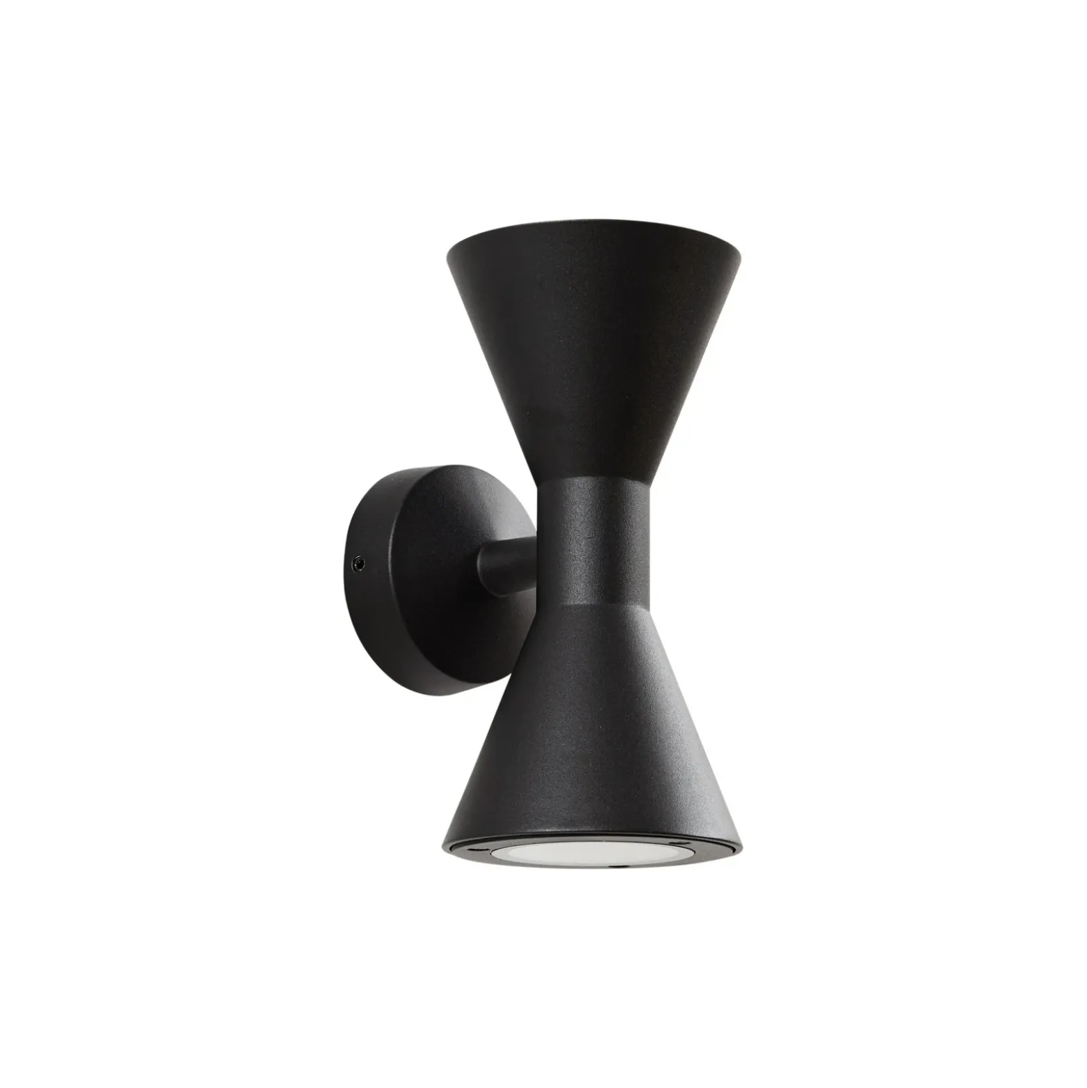 Aplique de exterior Lucande Xalor, negro, IP65, metal, GU10