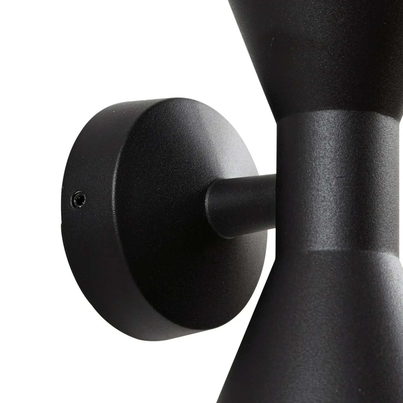 Aplique de exterior Lucande Xalor, negro, IP65, metal, GU10