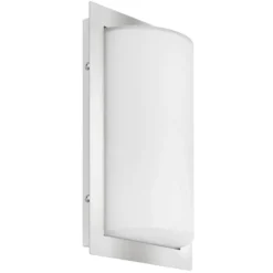 Aplique de exterior Luis, acero inoxidable, cristal, E27